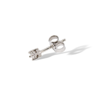 Orecchini punto luce in oro bianco 18 kt con diamanti naturali G VS – Donna – 0.13 ct totali – 1.00 g - IP.OK18B/17D